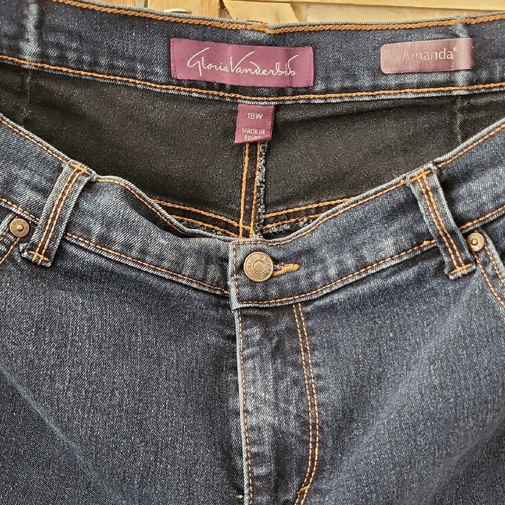 Gloria Vanderbilt Women's Dark Blue High Rise Jeans